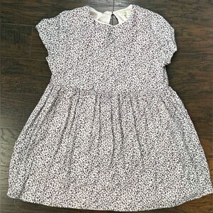 Altar'd State  Pink and gray Cheetah Print Babydoll Empire Waist Dress Small